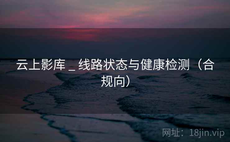 云上影库 _ 线路状态与健康检测(合规向) 第2张 云上影库 _ 线路状态与健康检测(合规向) 第2张